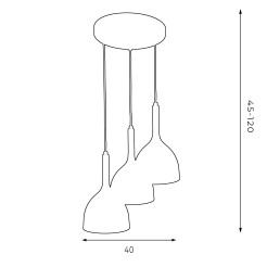 Plafon Luminex white/ light wood 1195