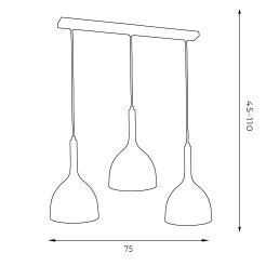 Lampa wisząca Luminex white/ light wood 1196