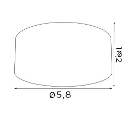 downlight LED black dia 162mm/h=58mm 1364