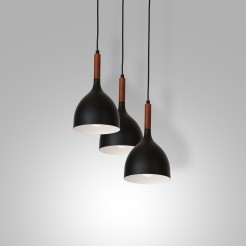 Plafon Luminex black/dark wood 1390