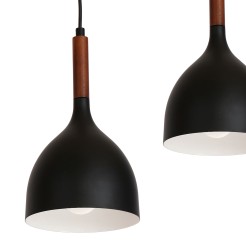 Lampa wisząca Luminex black/darkwood 1391