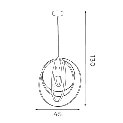 Żyrandol Luminex black 1412