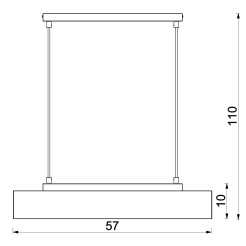 żyrandol  black/natural wood 3xGU10 1644