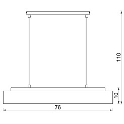 żyrandol  black/natural wood 4xGU10 1645