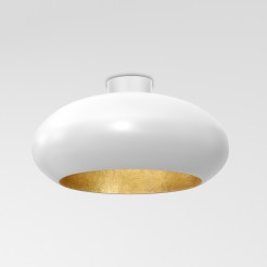 plafon , oval (dia 500) white/gold 1 01676