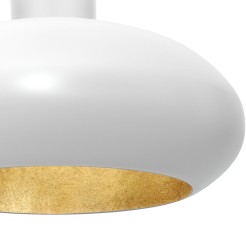 plafon , oval (dia 500) white/gold 1 01676