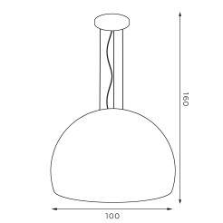 żyrandol  3/4 bool ( dia 1000) white/gold 1 01681