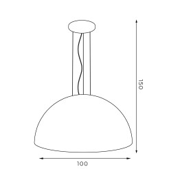 żyrandol  1/2 bool ( dia 1000) white/gold 1 01684