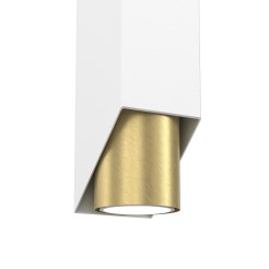 kinkiet  white/brass 1 3107