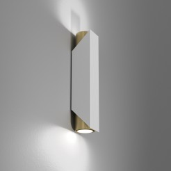 kinkiet  white/brass 2 3113