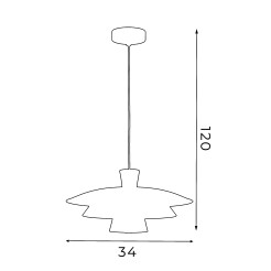 Lampa wisząca Luminex white/black 3134