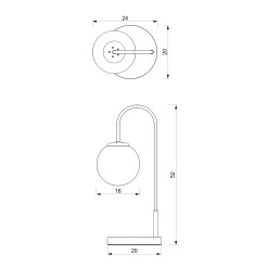 lampka gab.  (glass 2815) black 1 3197