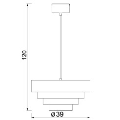 żyrandol  titanium gold 1xE27 3391