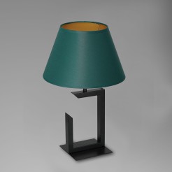 lampka gab.  H 450 black, cone green/gold shade 3398