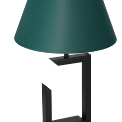 lampka gab.  H 450 black, cone green/gold shade 3398