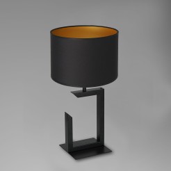 lampka gab.  H 450 black, cylinder black/gold shade 3403