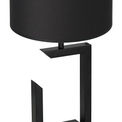 lampka gab.  H 450 black, cylinder black/gold shade 3403