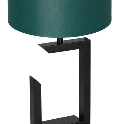 lampka gab.  H 450 black, cylinder green/gold shade 3405