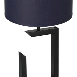 lampka gab.  H 450 black, cylinder navy blue/gold shade 3406