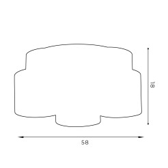 plafon  white, cylinder shade white 5 3425