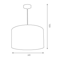 żyrandol  white, cylinder shade dia 400, h 250 white 1 3428