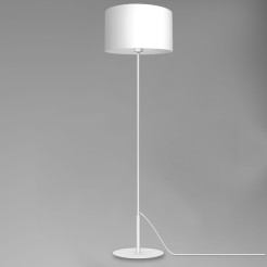 lampa podł.  prosta, white, cylinder shade dia 400, h 250 white 1 3434