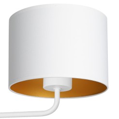 kinkiet  white, cylinder shade white/gold 1 3441