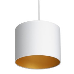 żyrandol  listwa, white, cylinder shade dia 180, h 150 white/gold 3 3448