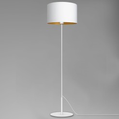 lampa podł.  prosta, white, cylinder shade dia 400, h 250 white/gold 1 3453