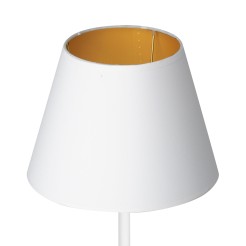 lampka gab.  H 34 white, cone shade dia 130/200, h 150 white/gold 1 3457