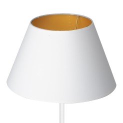 lampka gab.  H 58 white, cone shade dia 150/300, h 180 white/gold 1 3458