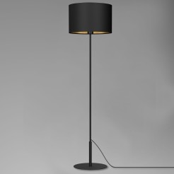 lampa podł.  prosta, black, cylinder shade dia 400, h 250 black/gold 1 3498