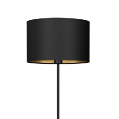 lampa podł.  prosta, black, cylinder shade dia 400, h 250 black/gold 1 3498