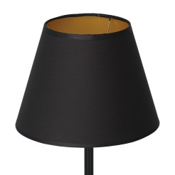 lampka gab.  H 34 black, cone shade dia 130/200, h 150 black/gold 1 3502