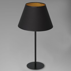 lampka gab.  H 58 black, cone shade dia 150/300, h 180 black/gold 1 3503