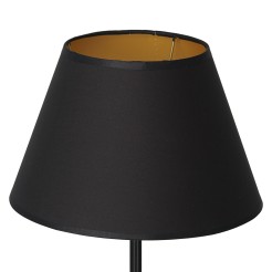 lampka gab.  H 58 black, cone shade dia 150/300, h 180 black/gold 1 3503