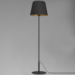 lampa podł.  prosta, black, cone shade dia 280/380, h 300 black/gold 1 3504