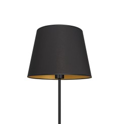 lampa podł.  prosta, black, cone shade dia 280/380, h 300 black/gold 1 3504