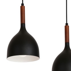 żyrandol line  black/dark wood 4 3707