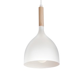 żyrandol line  white/natural wood 4 3710