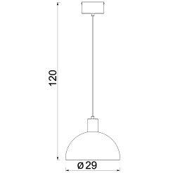 żyrandol  metal shade dia 300 black 1 3888