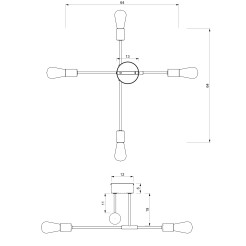 żyrandol  black/chrome 4 3909