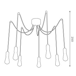 Żyrandol Luminex black 3951