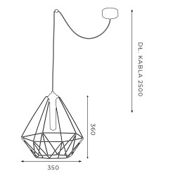 żyrandol  dia 350/h=360 black 1 4078