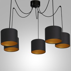 żyrandol Spidnel shade dia 180 black/gold 5 4087