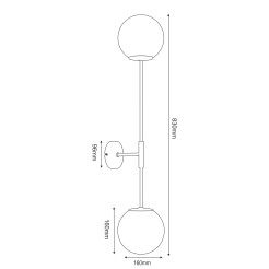 kinkiet  black/chrome 1xE27 4275