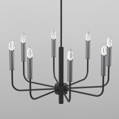 żyrandol  black/chrome 8xE14 4283