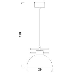 żyrandol  shade dia 290 mm black/gold 1xE27 4285