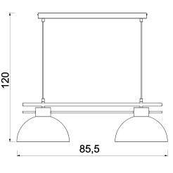 żyrandol  shade dia 290 mm black/gold 2xE27 4286