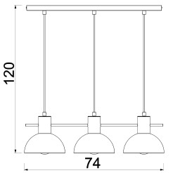 żyrandol  shade dia 180 mm black/gold 3xE27 4288